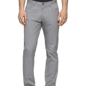 Calvin Klein Men's Gray Sateen Slim Fit Pant 30